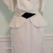 1980s Power Suit Deadstock NOS Costume White Peplum David Robin