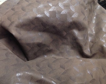 Brown Printed Leather Lambskin #AB497