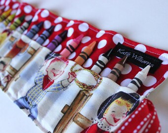 Kid Easter Gift-Cowboy-Crayon Roll-Crayon Holder-Cowboy Party Favor-Boy Christmas Gift-Kid Toy-Kid Travel-Boy-Kids