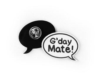 G'day Mate Speech Bubble Pin