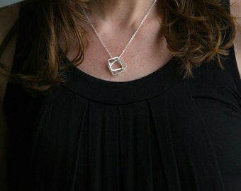Triple Threat: Squares | Fine & Sterling Silver Necklace