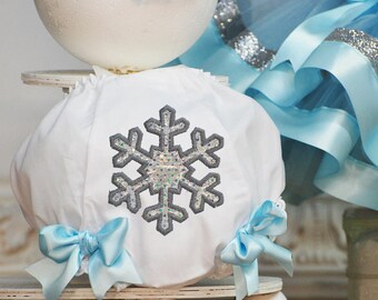 Winter Wonderland Birthday Bloomers - 1st Birthday Underwear - Girls Smash Cake - Panties - Snowflake