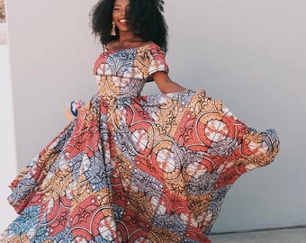 Ankara Dress African Clothing African Dress African Print Dress African Fashion Women's Clothing African Fabric Short Dress Summer Dress