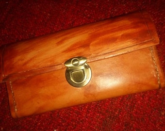 Hand crafted leather purse.