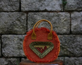 Boho Chic-round bag-orange