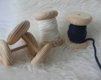 entirely handmade wooden spool