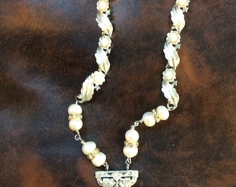 Vintage Dress Clip Assemblage Necklace
