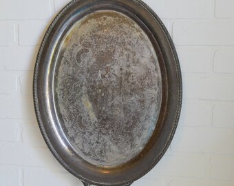 Oval Silver Tray, Oval Platter, Oval Silver Platter, Oval Serving Tray, Holiday Silver, Hotel Silver, International Silver Tray