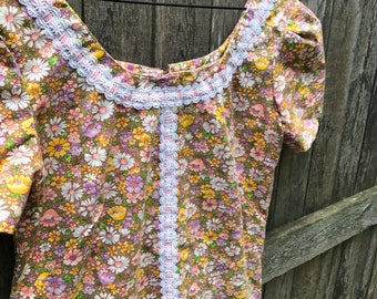 Darling Floral Mod 60's/70's Shift Dress