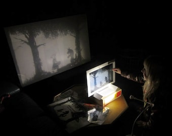Tabletop Shadow Puppet Theatre with Little Red Riding Hood, Three Little Pigs, Goldilocks, Jack & the Beanstalk