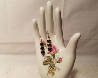 925 Silver and Black Onyx Dangle Drop Earrings