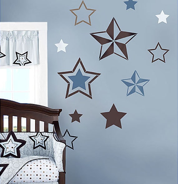 7 stars stencil kit wall art nursery stencil kids room