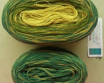 Kit -- AVOCADO MEDLEY -- Sport Weight -- Color Changing Cotton yarn (150 gr /480 yards)