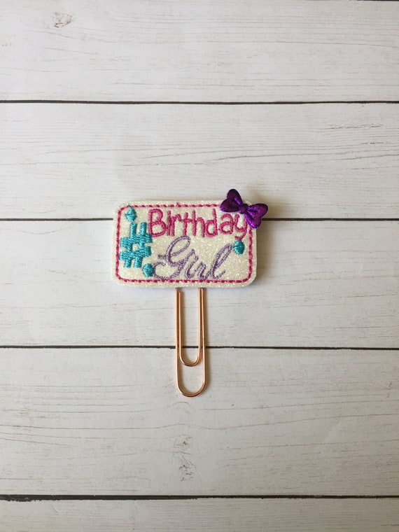 Birthday Girl planner Clip/Planner Clip/Bookmark. Hashtag Planner Clip. Birthday Planner Clip. Birthday Girl. Hashtag Planner Clip