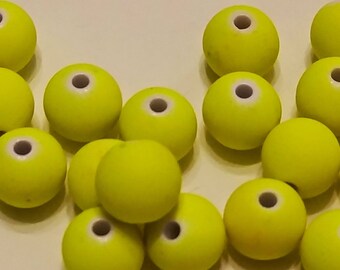 20 matte neon 10mm acrylic beads