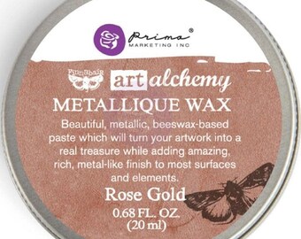 Finnabair Art Alchemy Prima ROSE GOLD METALLIQUE Wax .68 oz Altered Art Mixed Media 963972