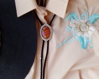Stone Western Bolo Tie