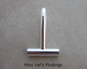 4 silver plated horizontal brooch converter