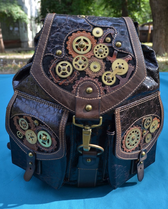 Leather Steampunk Backpack