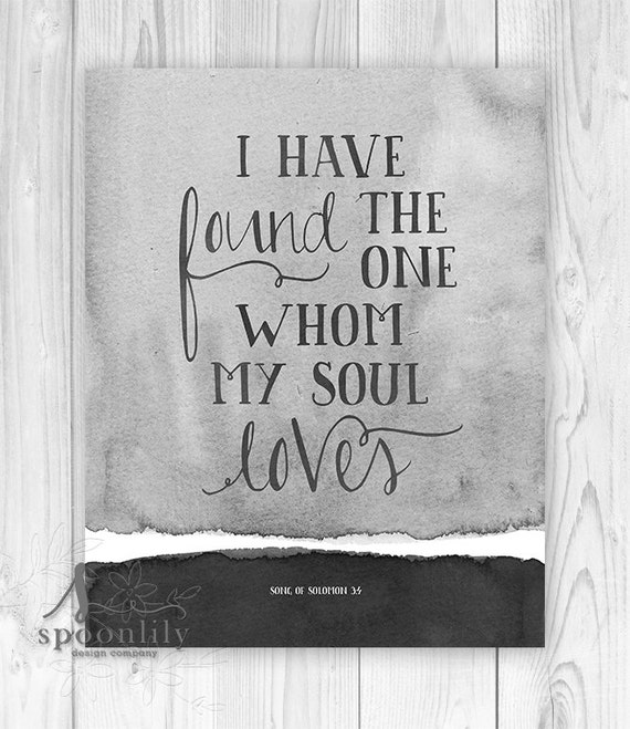 Art Wall Decor Print Bible Verse Typography Poster Scripture