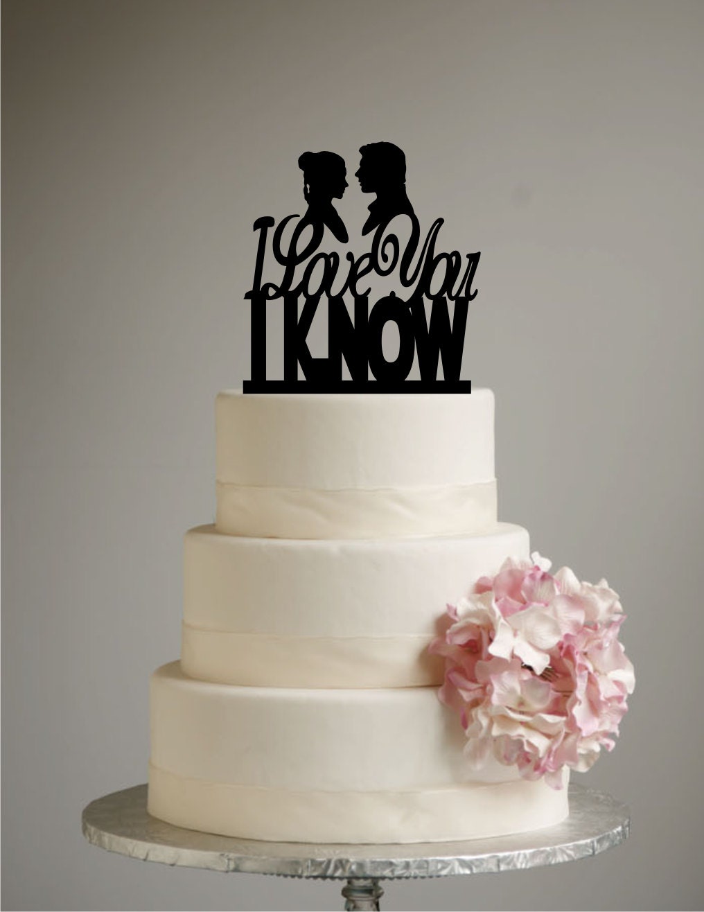 Star Wars Inspired Wedding Cake Topper I Love You I Know