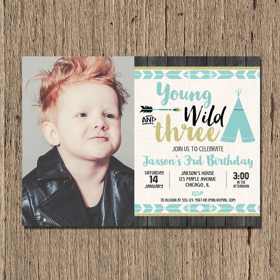 3rd Birthday Invitation For Boy