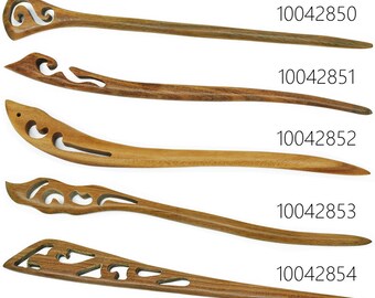 1PC Hand wood carved hair stick carved shawl pin 100428