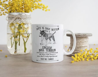English Bull Terrier Mug ~ Perfect Gift can be personalised