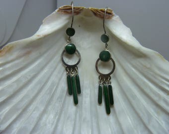 Genuine MALACHITE earrings