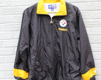Vintage Steelers Starter Windbreaker // Vintage Steelers Windbreaker // 90s Steelers windbreaker // steelers jacket //