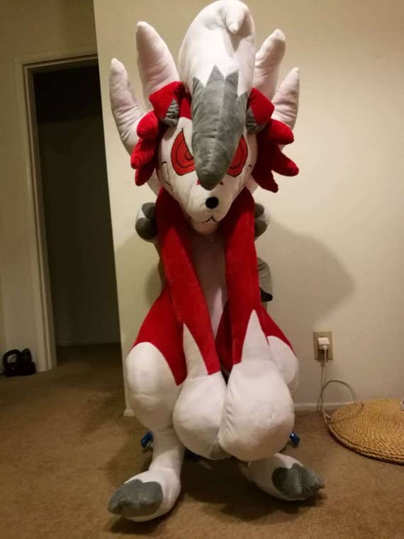 Lycanroc Midnight Form Life Size Plushie Custom Made