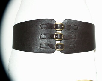 Plain Leather Belt Distressed Leather Belt with Brass