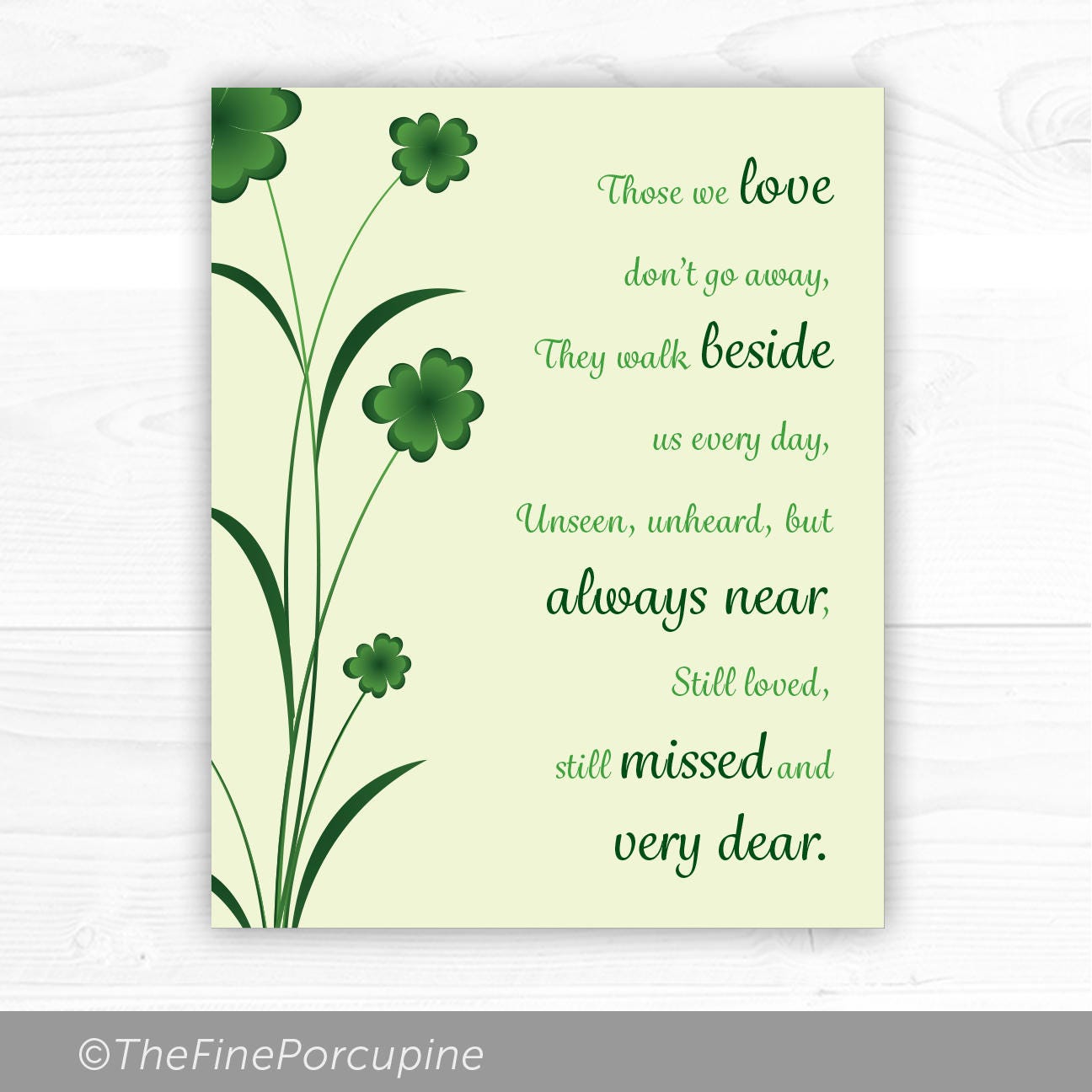 Those we Love Don't Go Away Irish Gift Irish Blessing