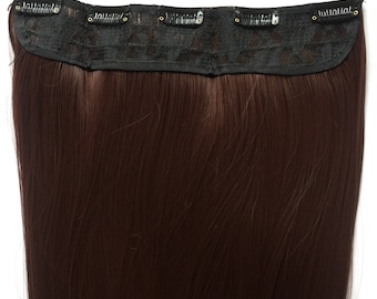 One Piece Clip in Dark Auburn 5 clips 22inches long Hair Extensions synthetic fiber straight