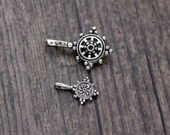 Sterling Silver Buddhist Mala Counter,Mala Bum counter clip,Tibetan mala counters