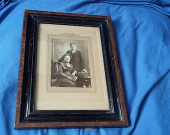 Vintage Glazed Photo and Frame
