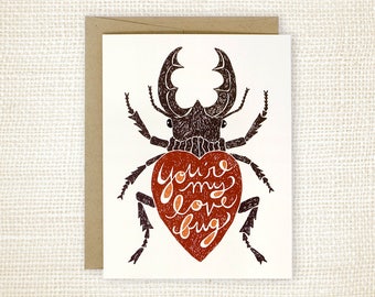 Love Card, Anniversary Card - Love Bug