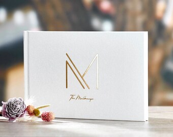 Gold Foil Wedding Guest Book Alternative Custom Guest Book Gold Foil Guest Book Wedding Guestbook Alternative Wedding Guest Book -#15