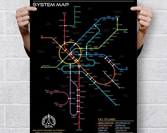 Star Wars Galactic Transit Map