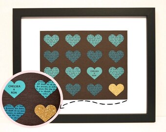 Song Lyrics- Song Lyric Art, Wedding Vow Keepsake, Wedding Vows Framed, 1st Anniversary, Newlywed Gift, Paper Anniversary