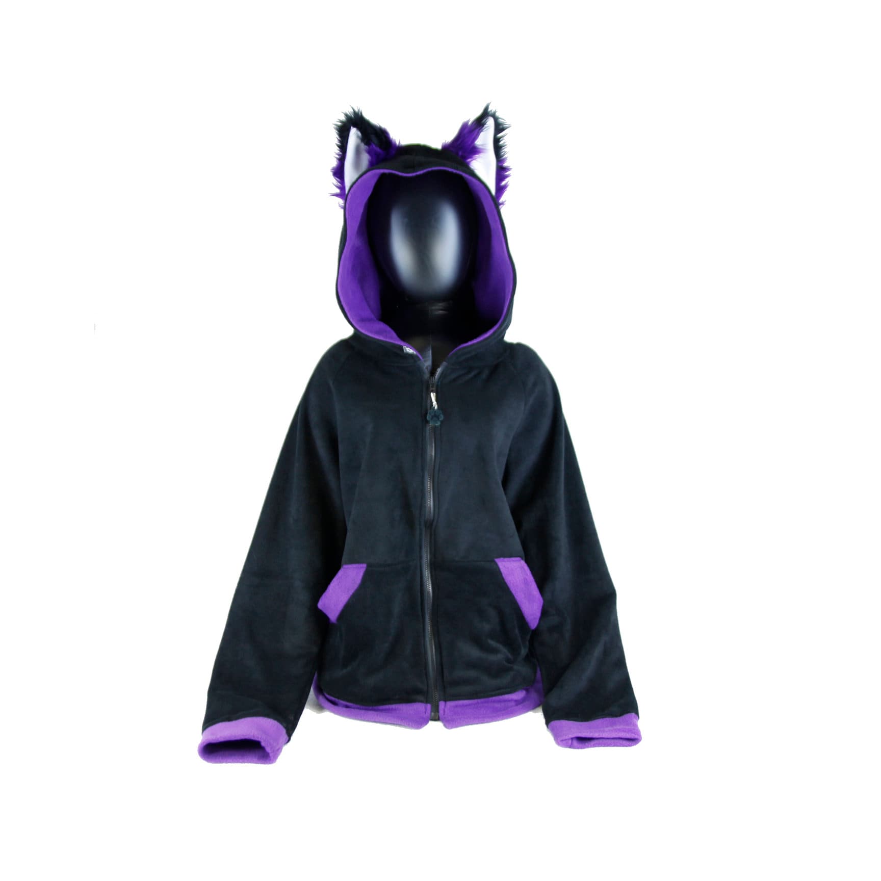 Pawstar FOX Ears Hoodie Furry Cosplay costume Anime kitsune