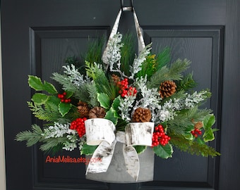 Christmas wreaths for front door wreaths Christmas greenery front door decor decorations wreath
