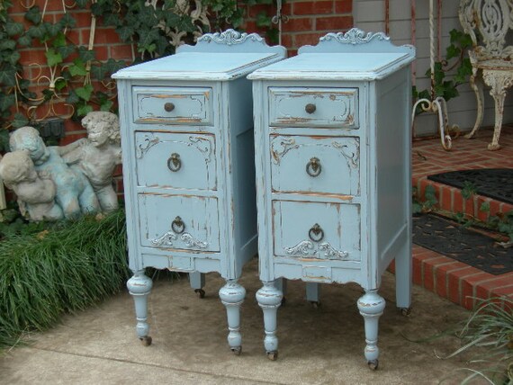 ANTIQUE NIGHTSTANDS Painted Any Color Re-purposed Wood