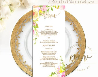 easter menu template