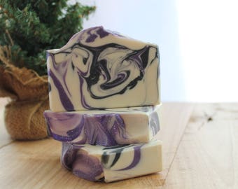 Black Raspberry Vanilla Handmade Soap, Cold Process Soap, Gift Idea
