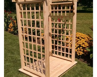 Pressure-Treated Pine Lexington 4ft. Garden Arbor With Deck