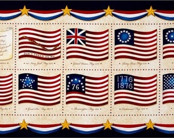 Long May She Wave Flags Panel by Quilting Treasures