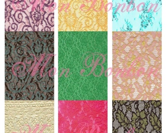 Digital Download of 9 AtC sized Colorful Lace Backgrounds -DIY Printable - INSTANT DOWNLOAD