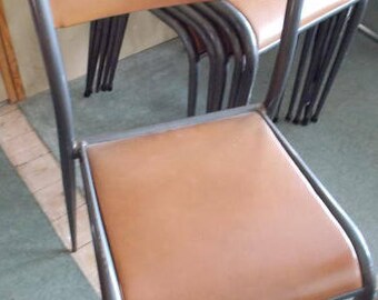 Industrial Steel Chairs Set of 6 . 1960's