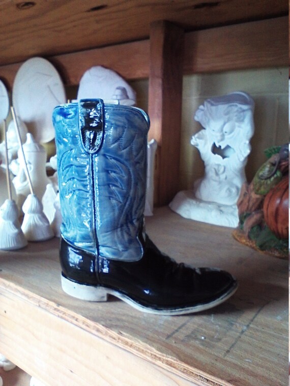 Ceramic Cowboy boot planter vase gifts for her western boot